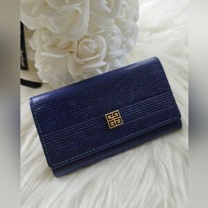 Givenchy Blue Leather 6 Key Holder